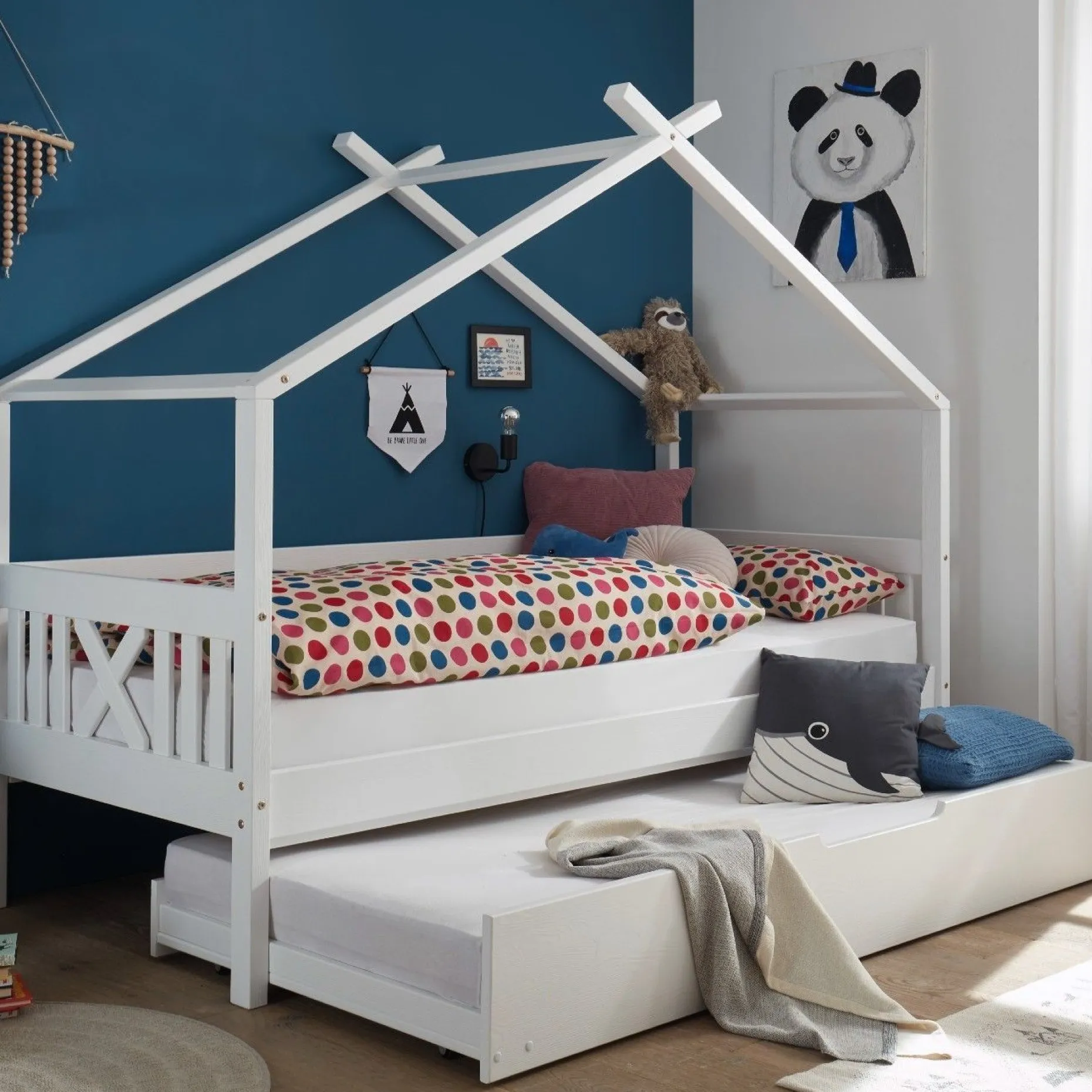 Hausbett Leona 90x200 - weiß
