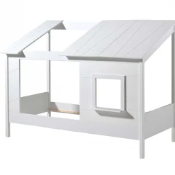 Hausbett Lio 90x200 mit Bettkasten - weiß