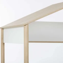 Hausbett Matis - 90x200cm - weiß/kastanien Dekor