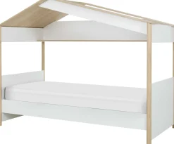 Hausbett Matis - 90x200cm - weiß/kastanien Dekor