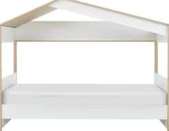 Hausbett Matis - 90x200cm - weiß/kastanien Dekor