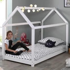 Hausbett 90x200 - weiß