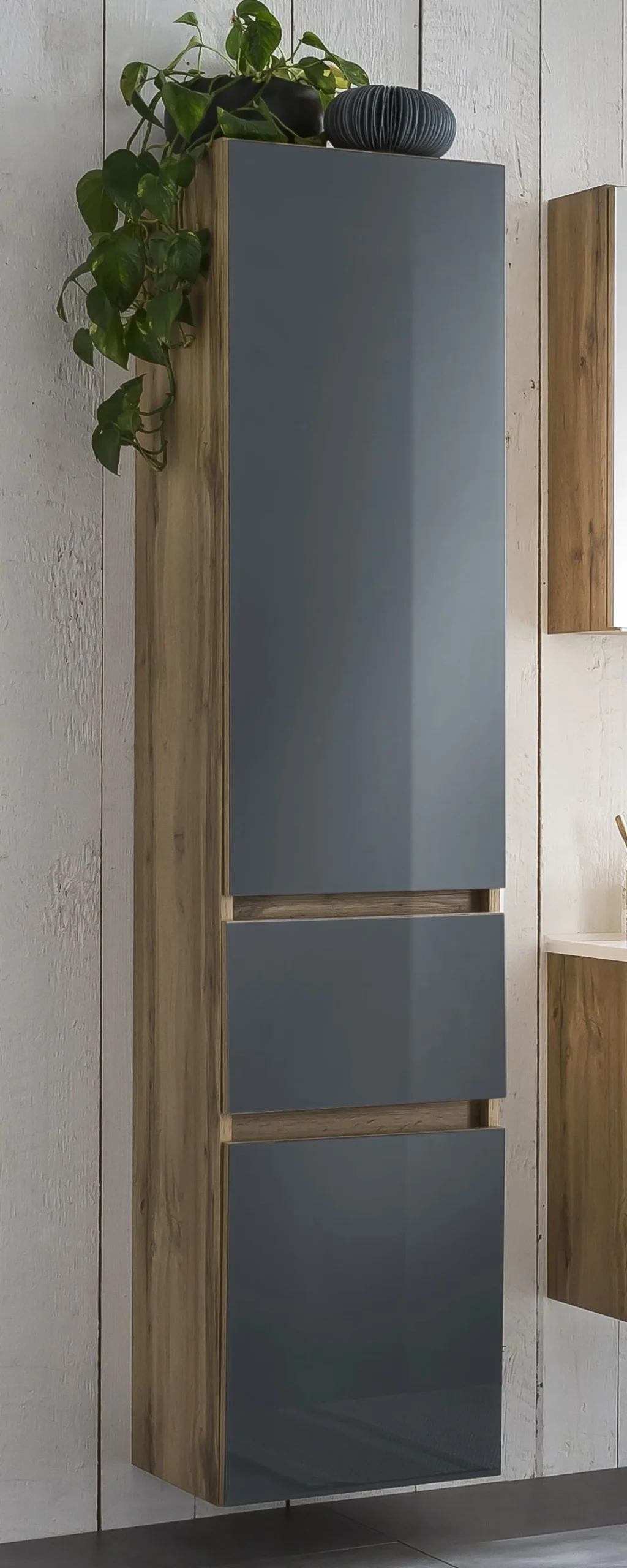 Held Helina 3 dreiteiliger Badezimmerschrank - Eiche/Grau