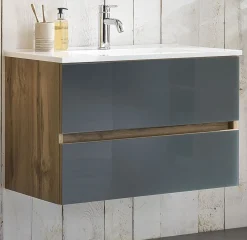 Held Helina 3 dreiteiliger Badezimmerschrank - Eiche/Grau