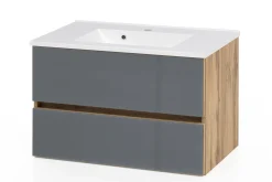 Held Helina 1 2-teiliger Badezimmerschrank - Eiche/Grau
