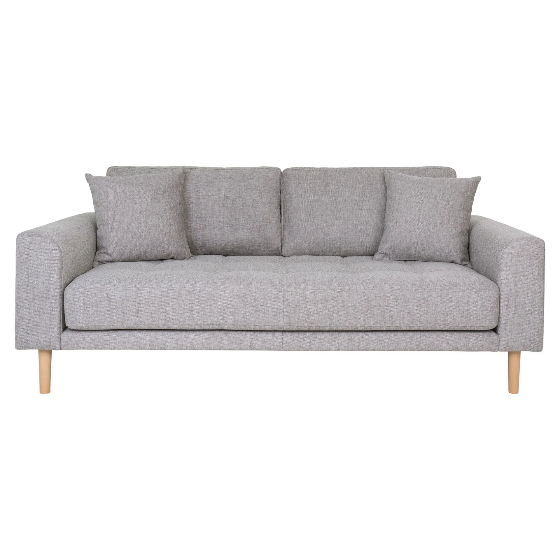 House Nordic Helles Lido 2,5-Sitzer-Sofa - Naturholzbeine