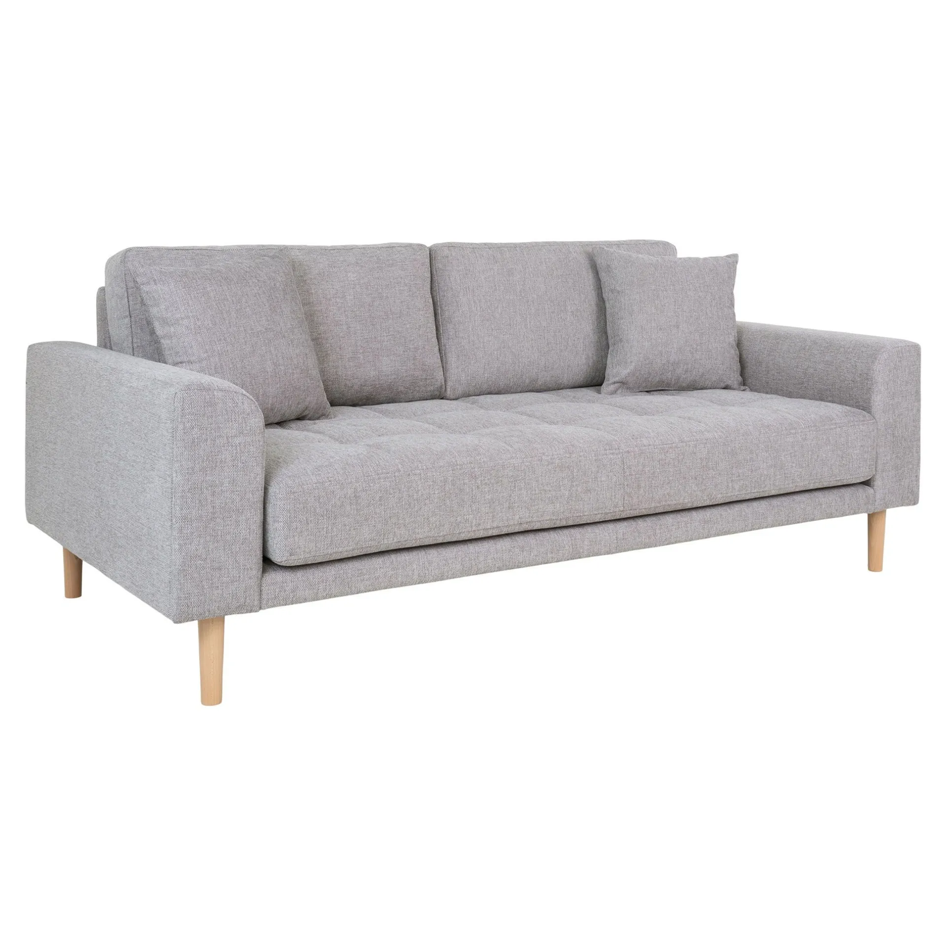 House Nordic Helles Lido 2,5-Sitzer-Sofa - Naturholzbeine