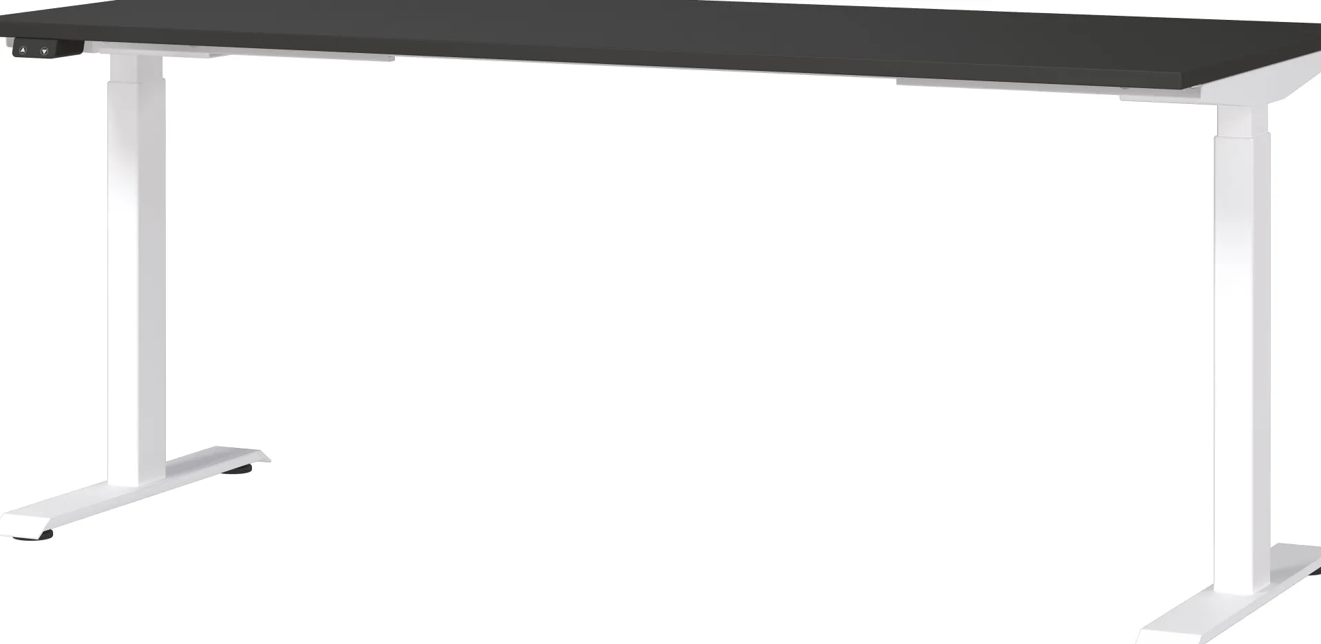 Germania Hermoso Sitz-Steh-Tisch | 180 x 80 x 72-120 cm | Elektrisch verstellbar | Schwarz-weißes Design