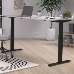 Germania Hermoso Sitz-Steh-Tisch | 180 x 80 x 72-120 cm | Elektrisch verstellbar | Grau-schwarzes Design