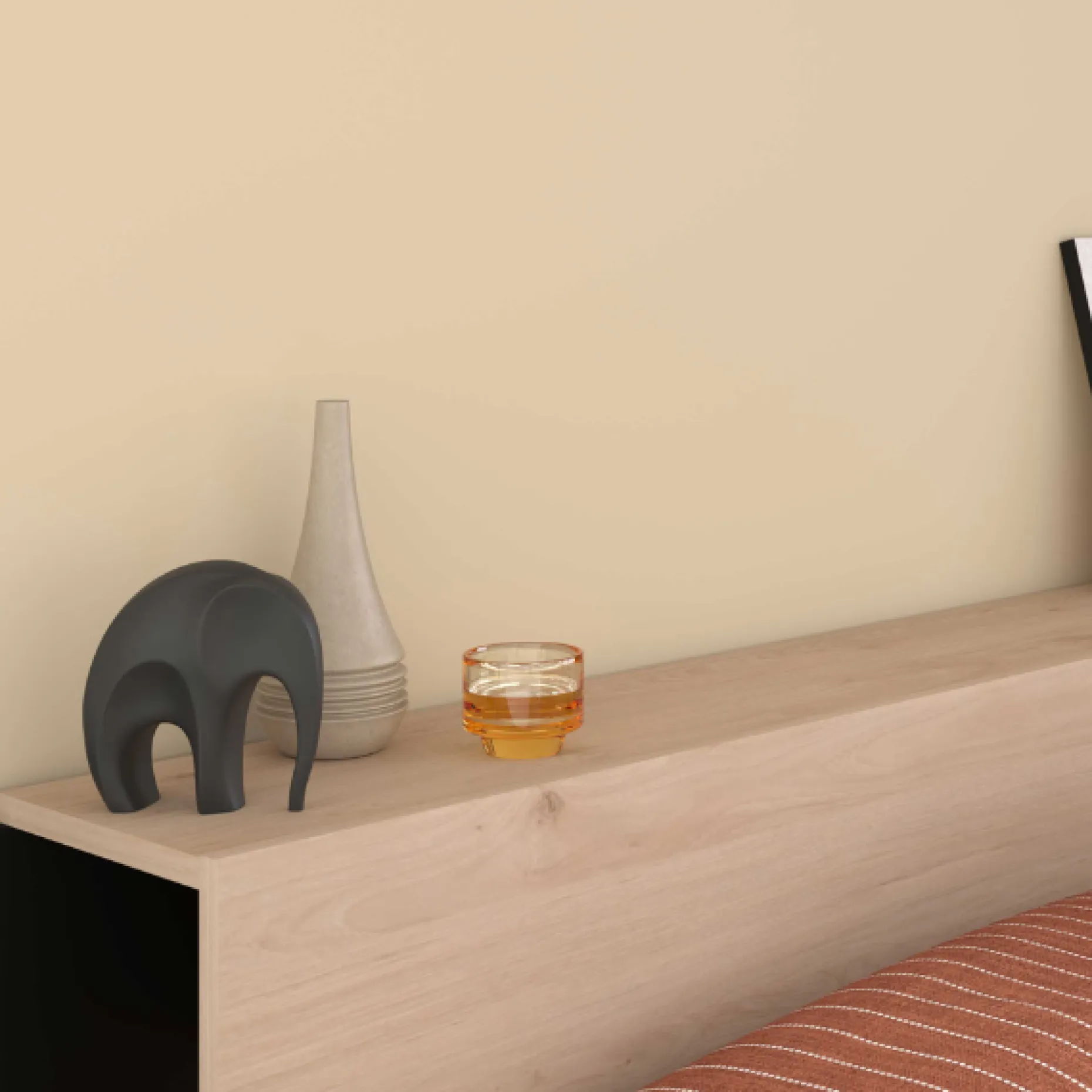 Heron Doppelbett 140x200/190cm mit Schublade - Eiche Dekor/schwarz