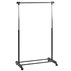 Höhenverstellbare Trolley-Garderobe, Stahl verchromt
