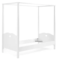 Himmelbett Amori 90x200cm (inkl. Lattenrost) mit Voile- weiß