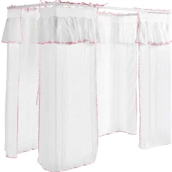 Himmelbett Amori 90x200cm mit Bettkasten und Voile - weiß