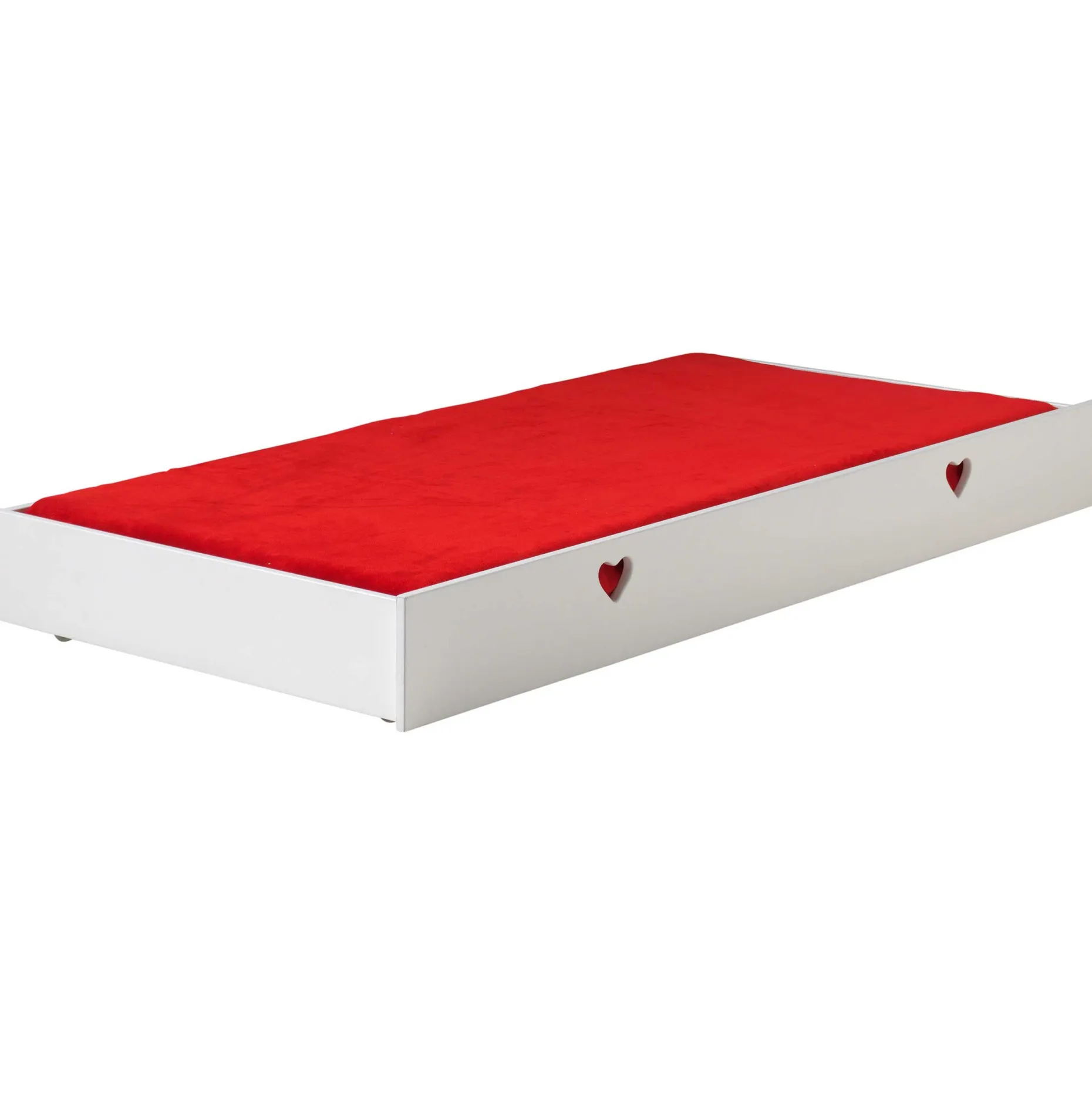 Himmelbett Amori 90x200cm mit Bettkasten und Voile - weiß