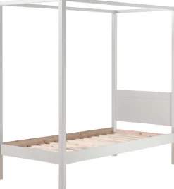 Himmelbett Charlotte 90x200 - weiß