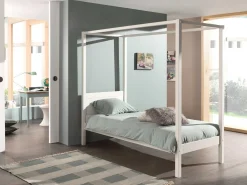 Himmelbett Charlotte 90x200 - weiß