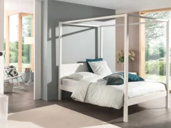 Himmelbett Charlotte 140x200 - weiß
