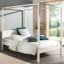 Himmelbett Charlotte 140x200 - weiß