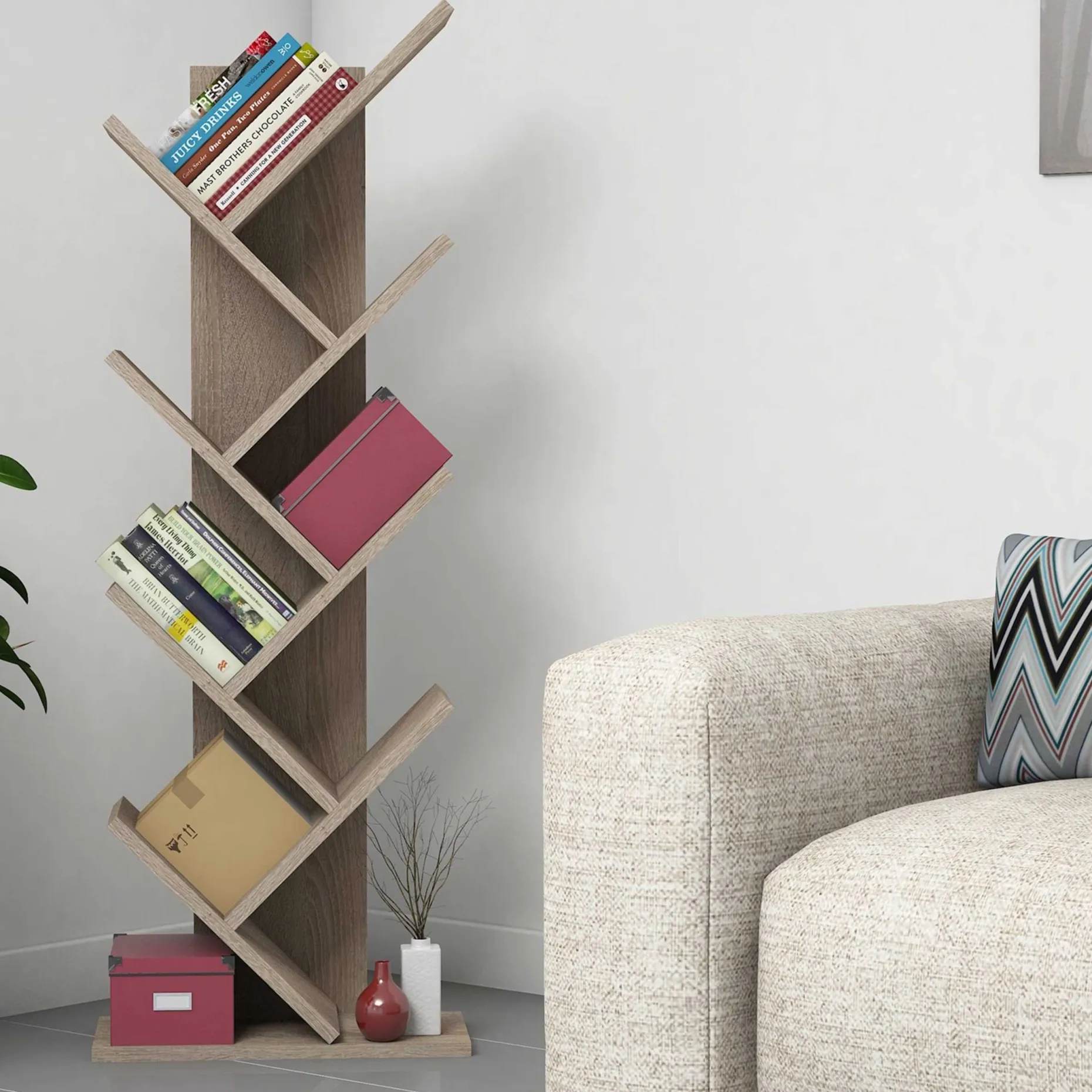 Hitit Bücherregal | 100 % MELAMIN | Walnuss