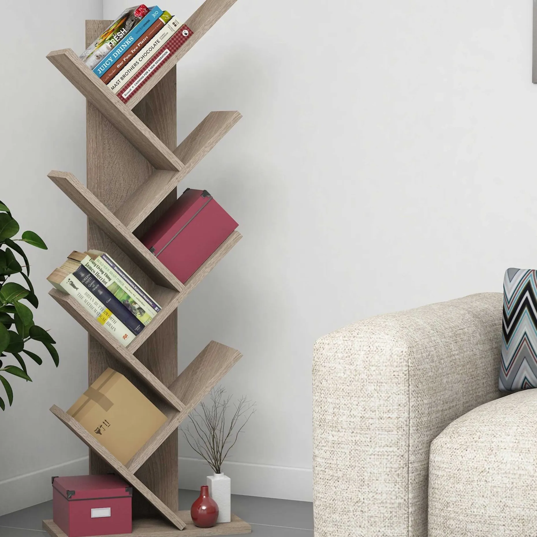 Hitit Bücherregal | 100 % MELAMIN | Walnuss