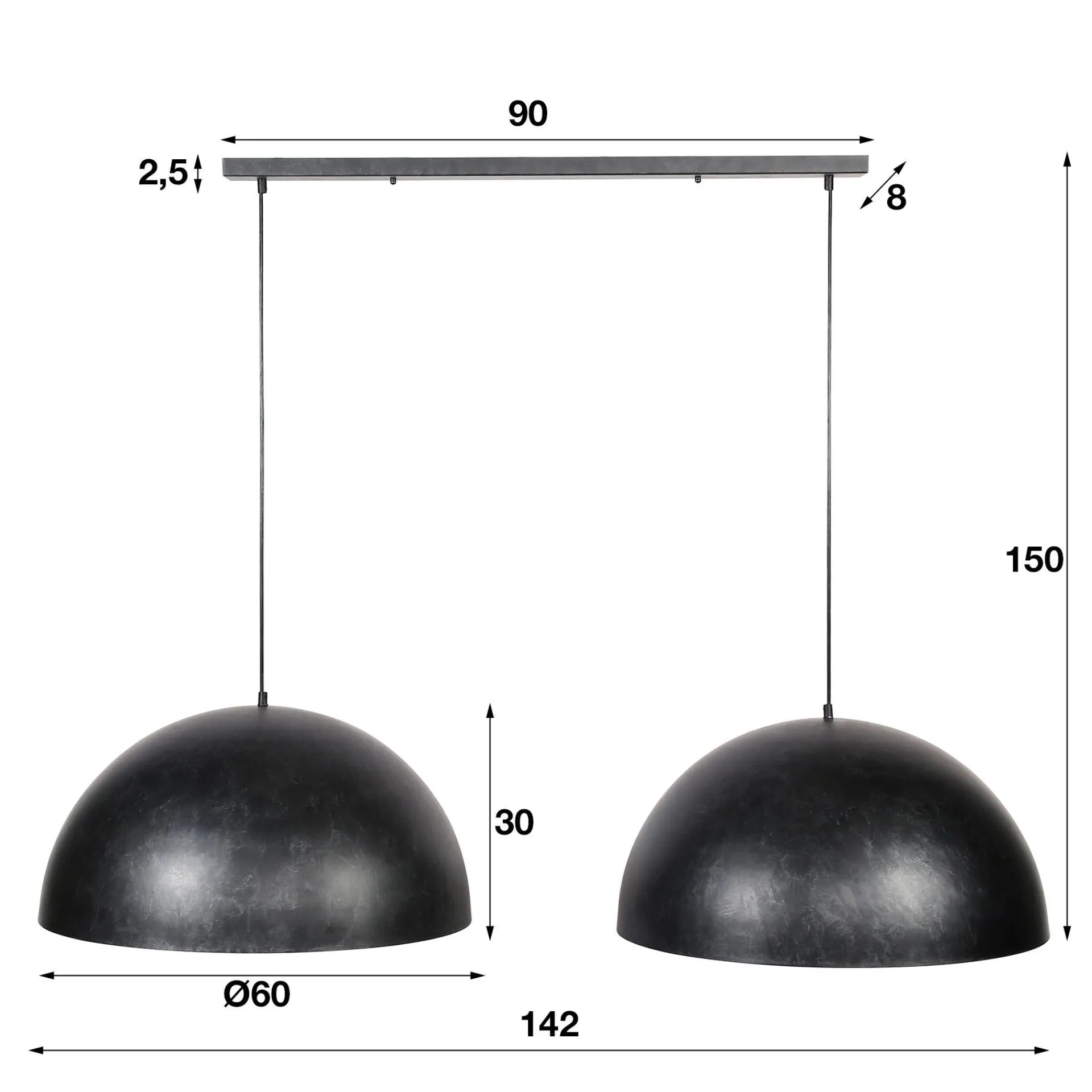 Emob Hängelampe Donna 2xØ60cm