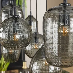 Emob Hängeleuchte Jairo 7 Lichtquellen - Rauchglas