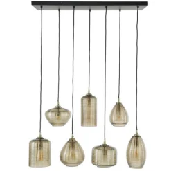 Emob Hängeleuchten-Set Denz | 40 x 93 x 150 cm | Farbe Bernstein