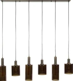 Emob Hängeleuchte Sepiora - 118x14x150cm - 6 Lampen - es Glas