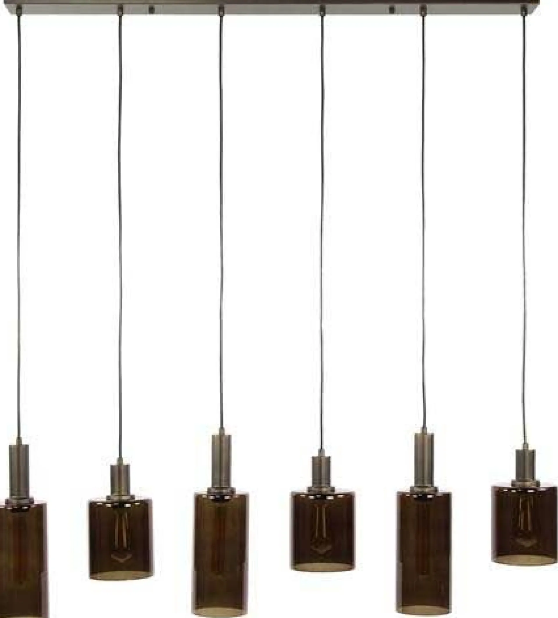 Emob Hängeleuchte Sepiora - 118x14x150cm - 6 Lampen - es Glas