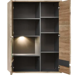 Hängeschrank Bellini 90cm 2 Türen - Eiche/anthrazit