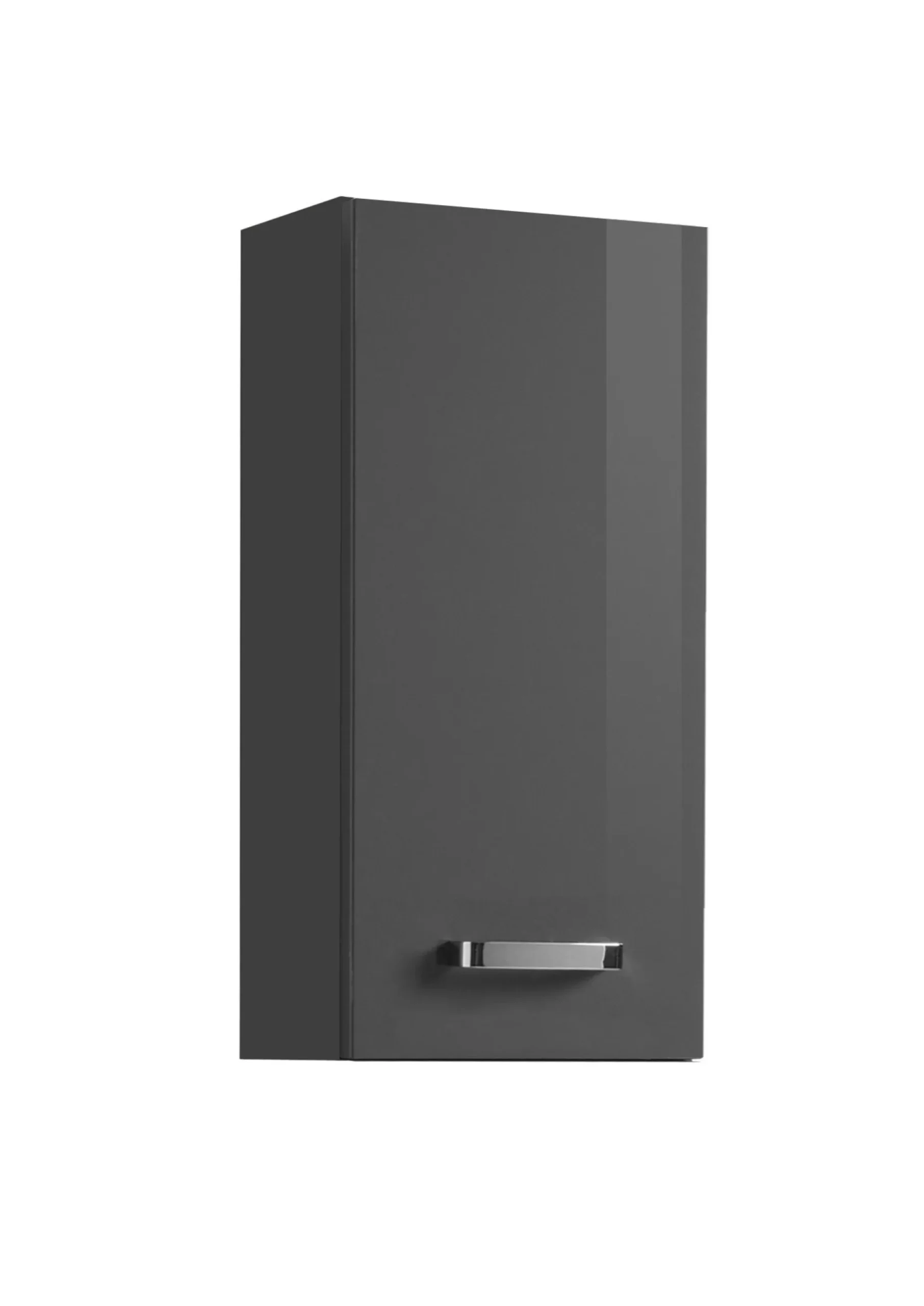 Hängeschrank Bobbi 30cm 1 Tür - graphit/hochglanz-grau