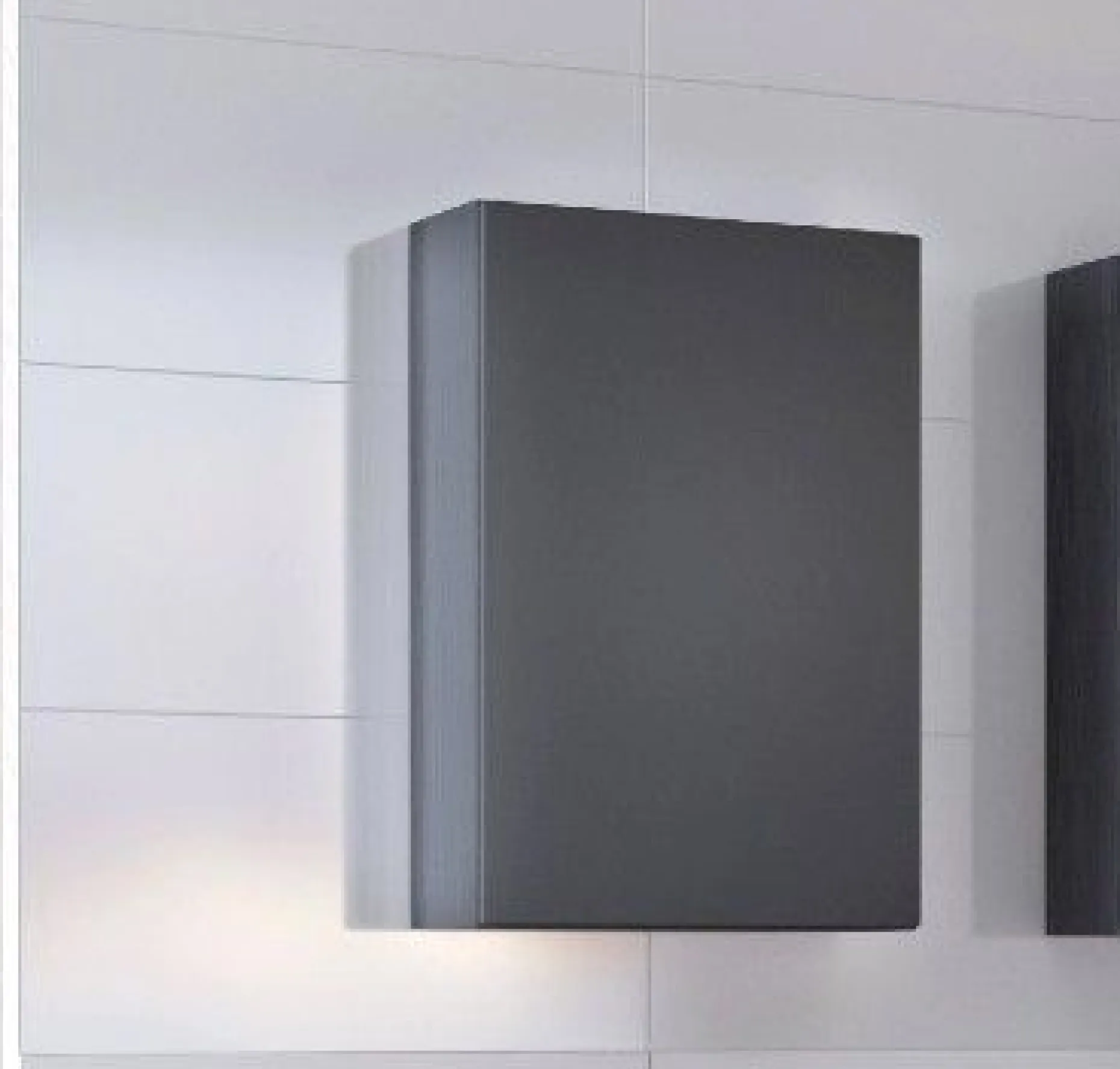 Hängeschrank Brama/Kornel/Pisca 40cm 1 Tür - graphit/mattgrau
