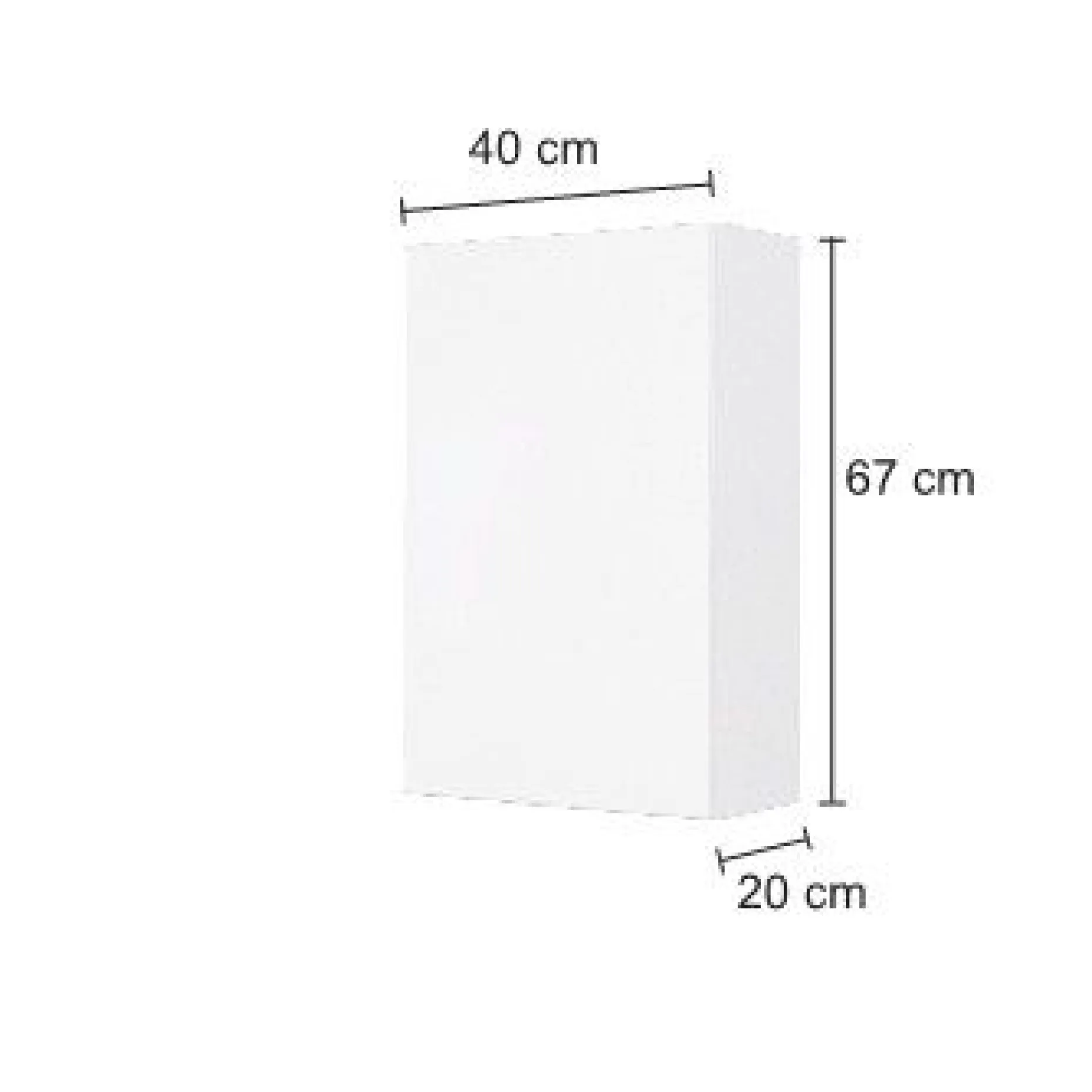 Hängeschrank Brama/Kornel/Pisca 40cm 1 Tür - weiß