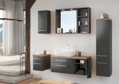Hängeschrank Dasa 30cm 1 Tür - graphit/mattgrau