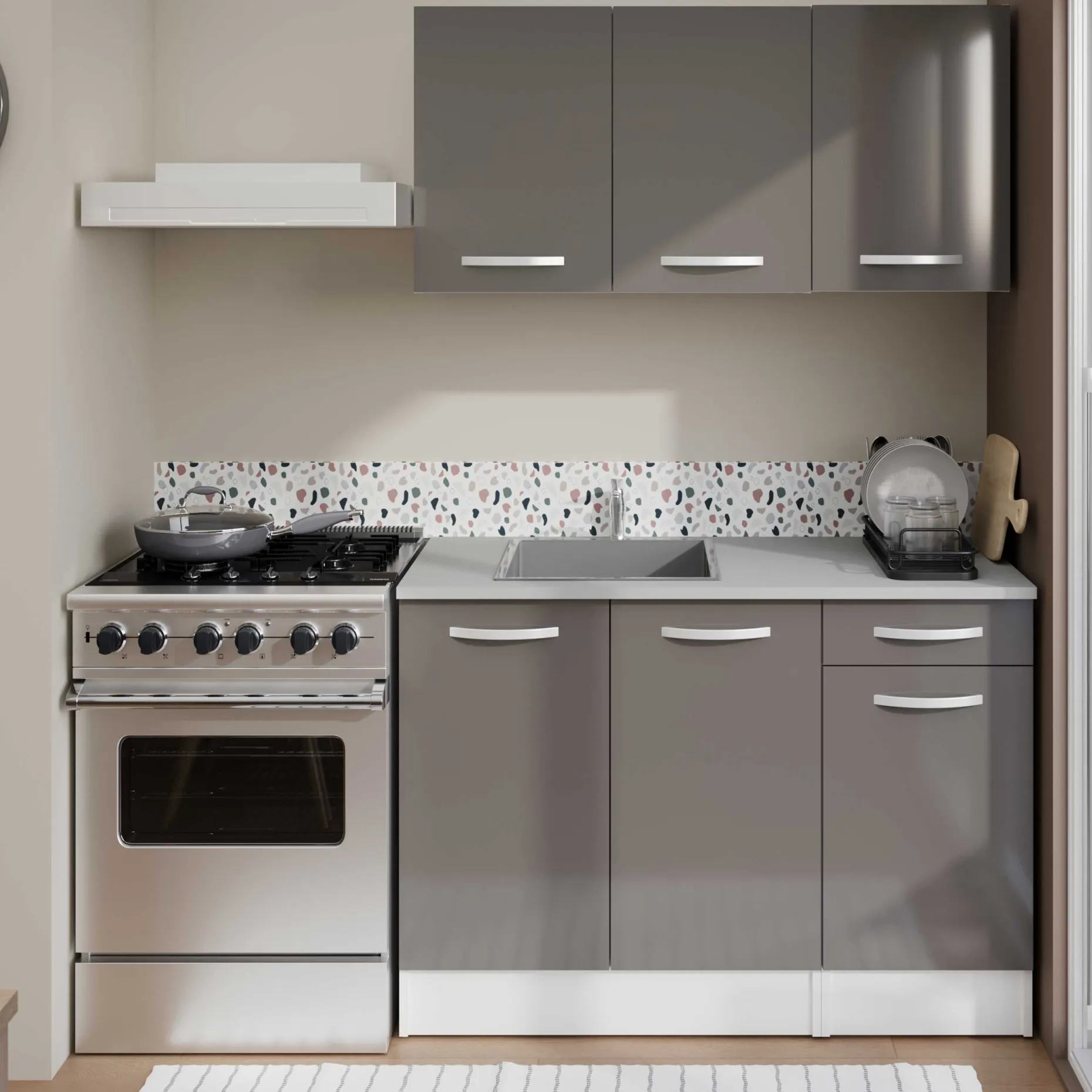 Hängeschrank Eko 80 cm - grau
