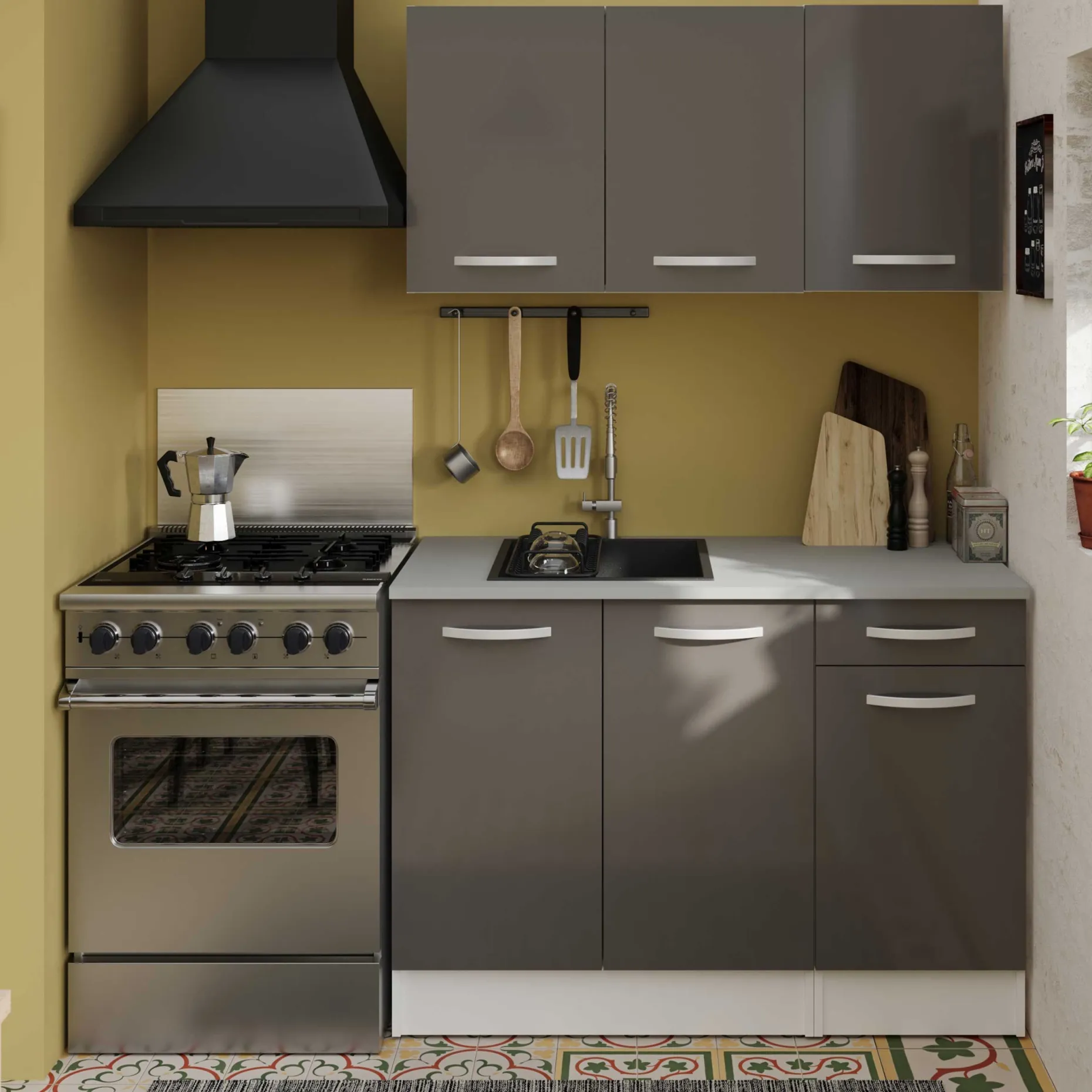 Hängeschrank Eko 80 cm - grau