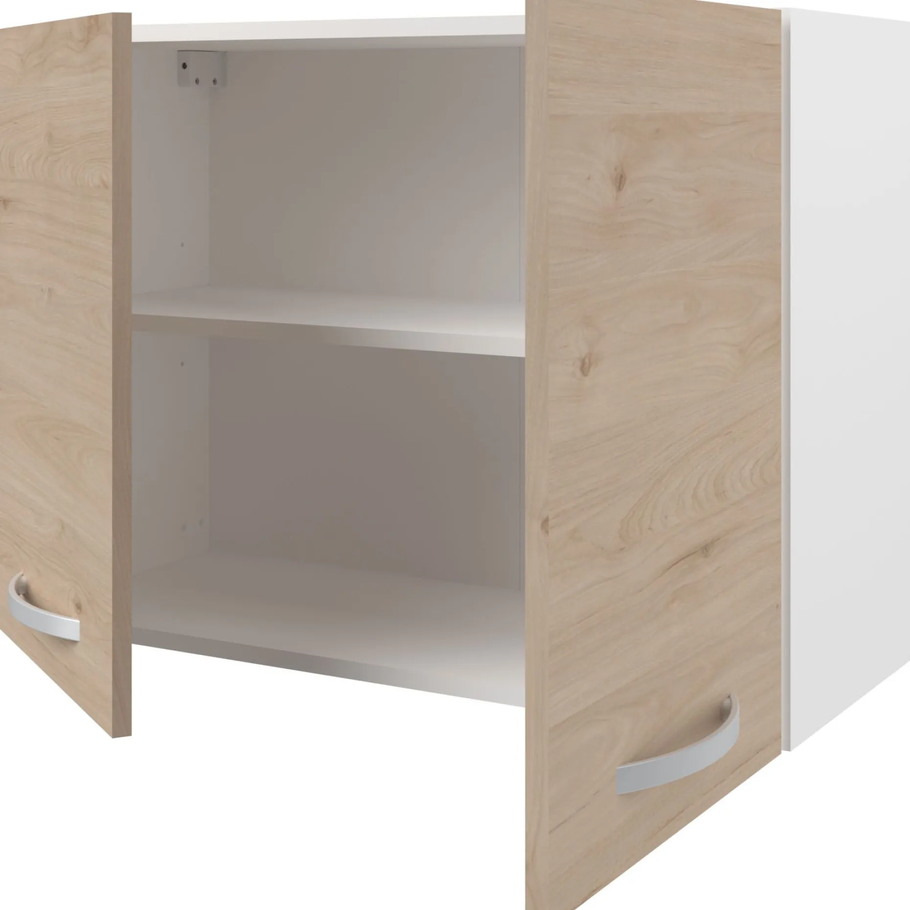 Hängeschrank Eko 80cm mit 2 Türen - Eiche