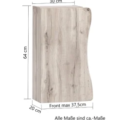 Hängeschrank Karan 37cm 1 Tür - Eiche/anthrazit