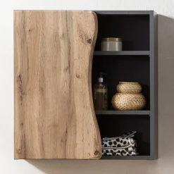 Hängeschrank Karan 60cm 1 Tür - Eiche/anthrazit