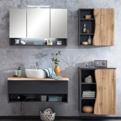 Hängeschrank Karan 60cm 1 Tür - Eiche/anthrazit
