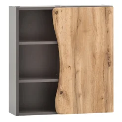 Hängeschrank Karan 60cm 1 Tür - Eiche/anthrazit