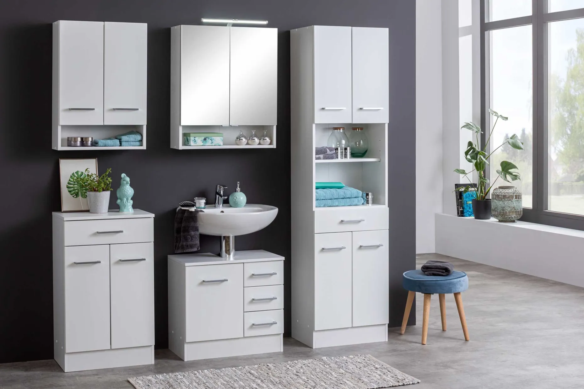 Hängeschrank Ricca 50cm 2 Türen - weiß