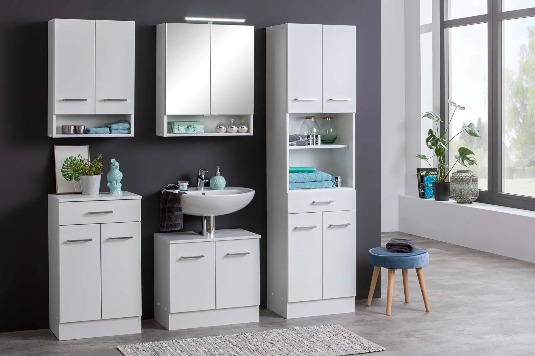 Hängeschrank Ricca 50cm 2 Türen - weiß