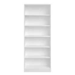 Hobby-Bücherregal 198 cm-5 Fachböden-weiß