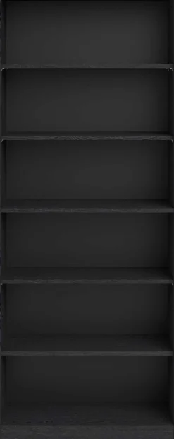 Hobby-Bücherregal 198 cm-5 Fachböden-schwarz