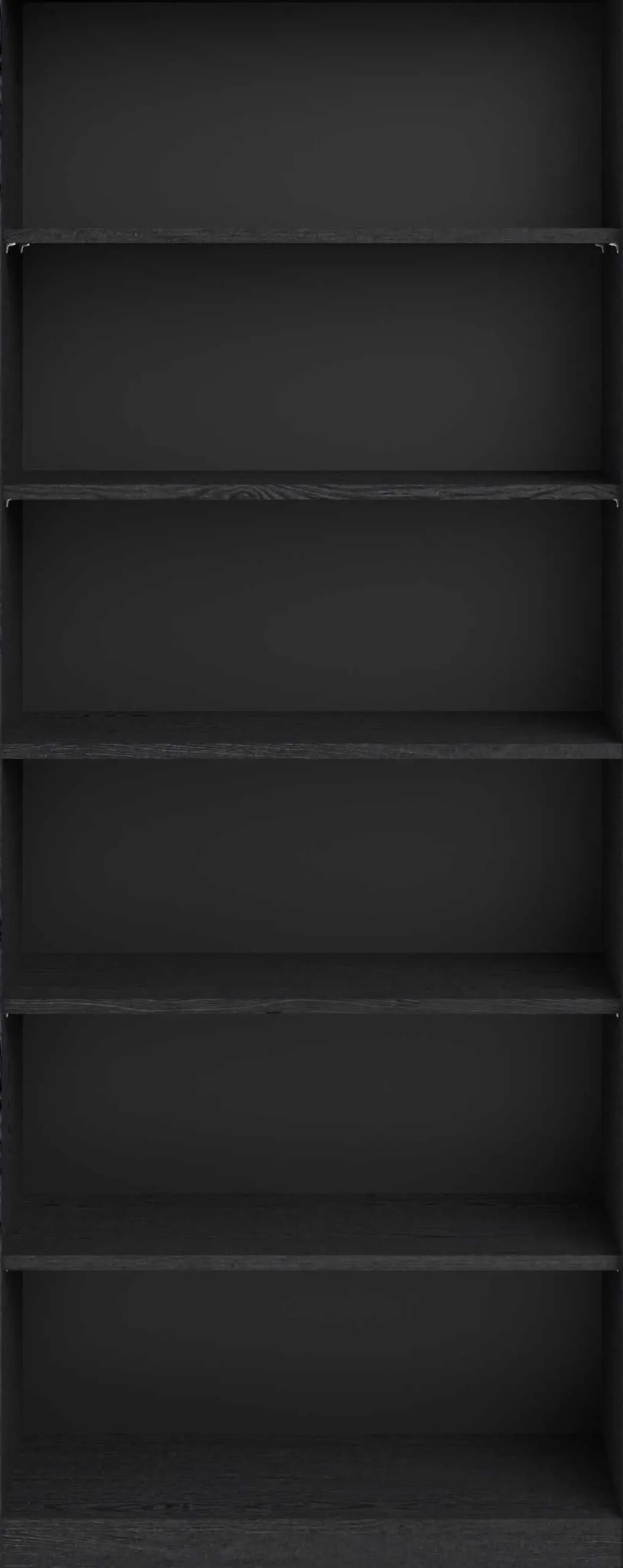 Hobby-Bücherregal 198 cm-5 Fachböden-schwarz
