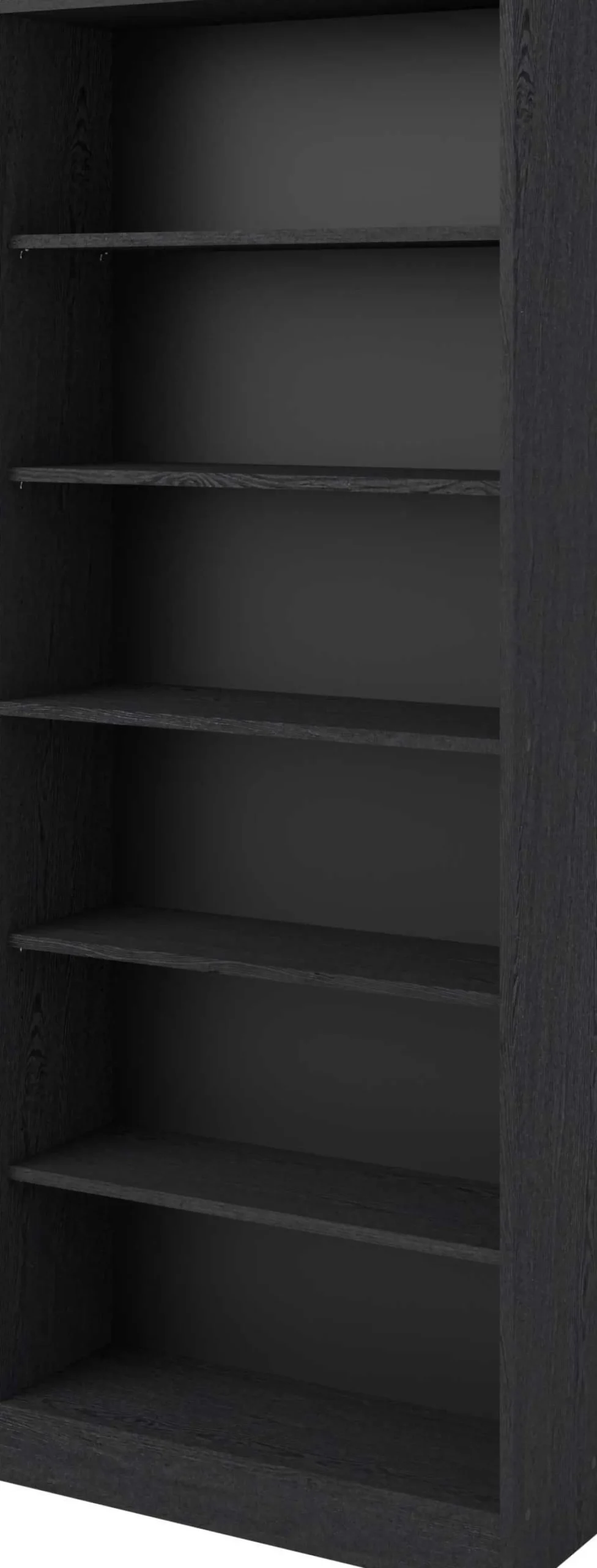 Hobby-Bücherregal 198 cm-5 Fachböden-schwarz