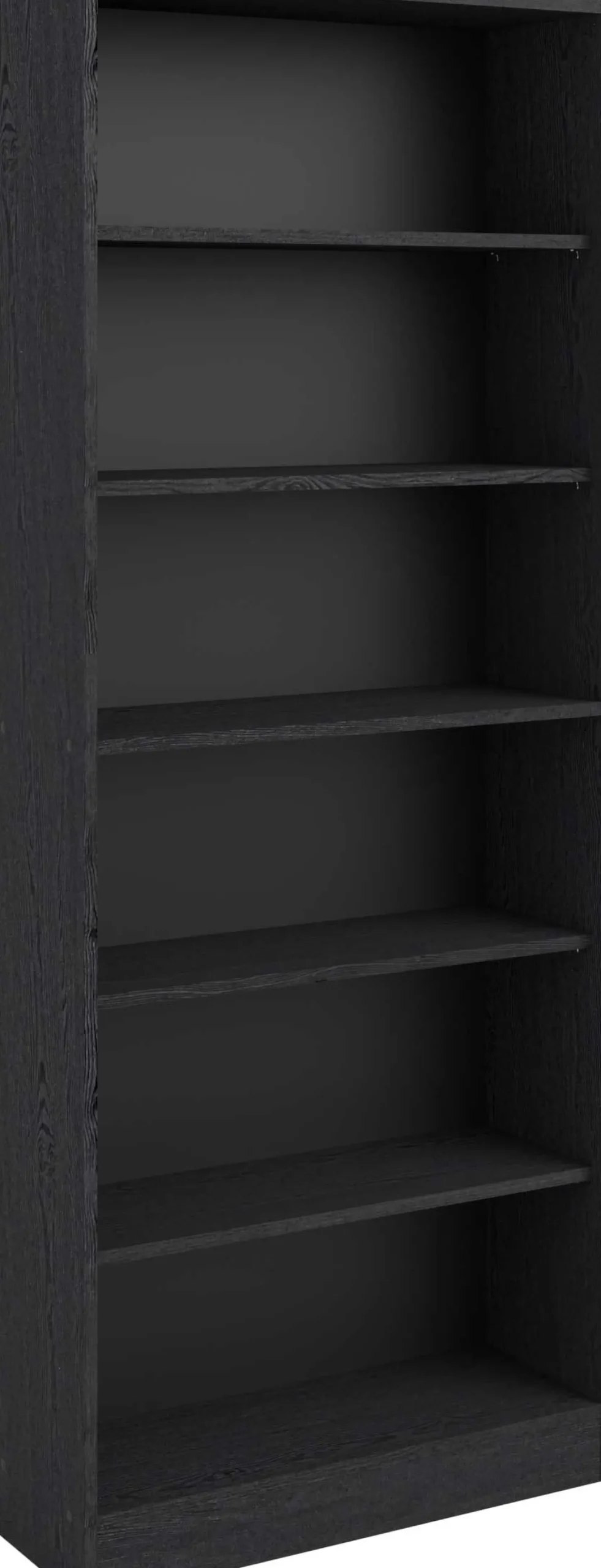 Hobby-Bücherregal 198 cm-5 Fachböden-schwarz