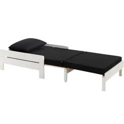 Hochbett Claire 140x200cm mit Bücherregal und Schlafsofa - weiß