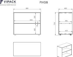 Hochbett Claire 140x200cm mit Bücherregal und Schlafsofa - weiß